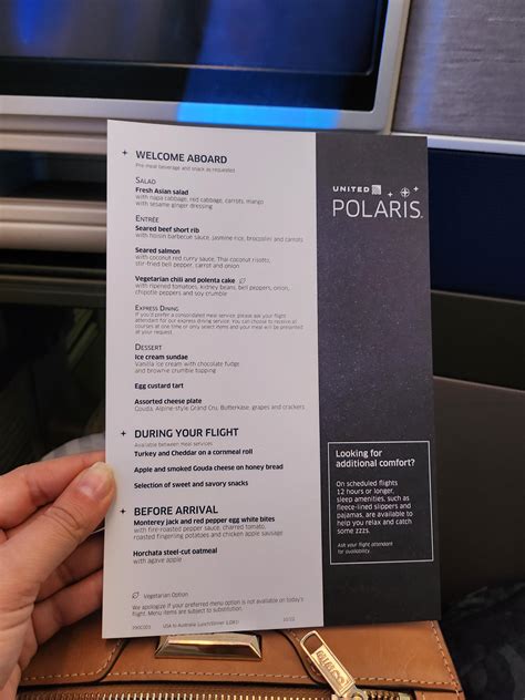 Polaris Menu LAX - SYD : r/unitedairlines