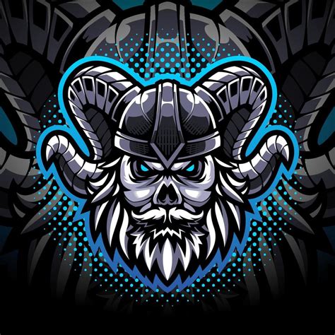 Viking skull esport mascot logo 11061404 Vector Art at Vecteezy