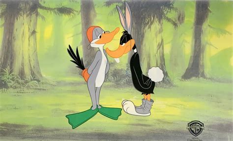 Warner Bros BUGS BUNNY DAFFY DUCK Sericel Rabbit Season Duck Season - Forgotten Treasurez®