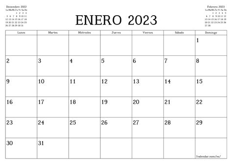 Calendario 2023 Por Mes | ¡Marina Delta!