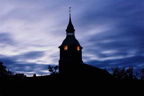 Free Images : silhouette, cloud, sky, sunset, night, clock, building ...