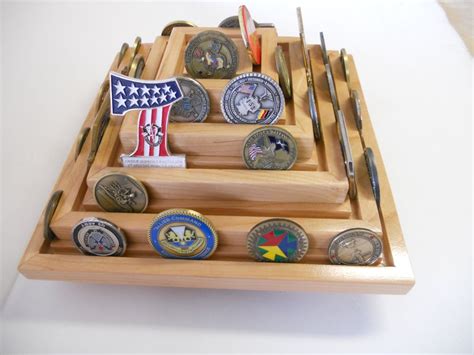 Military Challenge Coin Display Rack Holder Solid Cherry - Etsy