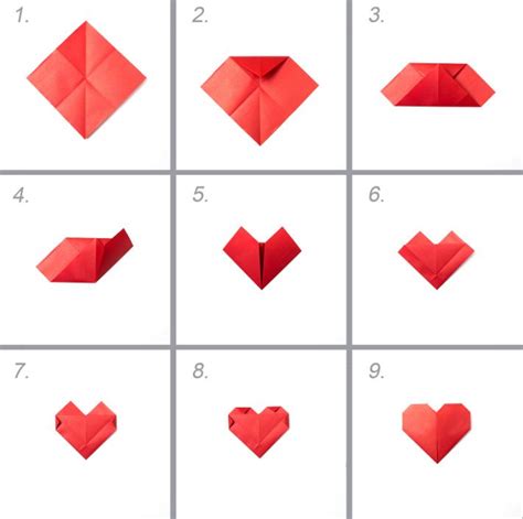 Two Ways to Fold an Origami Heart Card for Valentines | Paper hearts ...