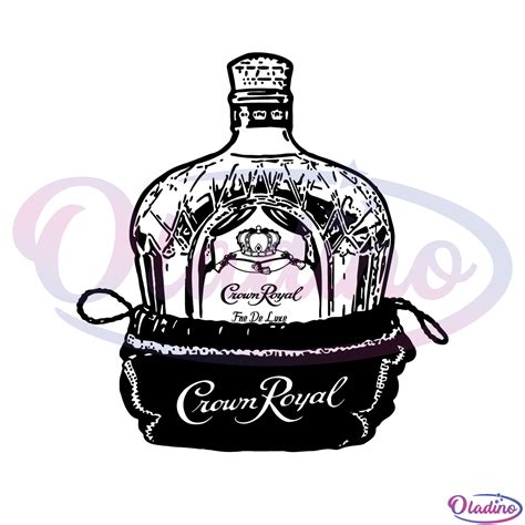 Crown Royal Bottle And Bag Design Element For Drinking Day SVG - Oladino