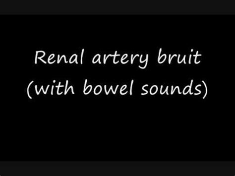 Renal artery bruit - YouTube