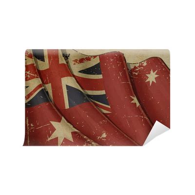 Wall Mural Australian Red Ensign Old Paper - PIXERS.NET.AU