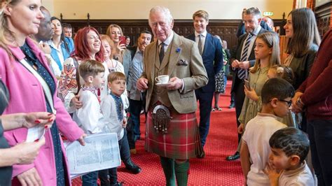 King Charles' red tartan kilt delights fans in Aberdeen | Woman & Home