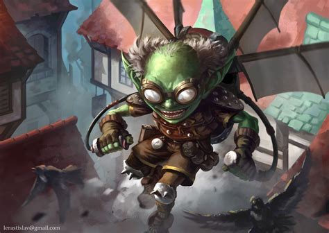 Flying Gob! Goblin Engineer by Rastislav Le Dungeons And Dragons Characters, D D Characters, Rpg ...