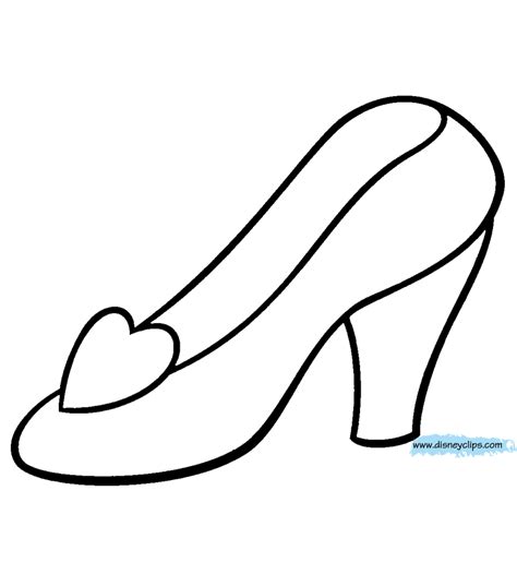 Cinderella Glass Slipper Coloring Page Sketch Coloring Page ...