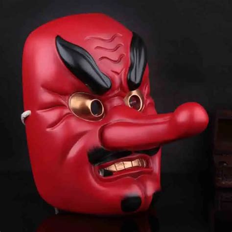 Japanese Noh Drama Film Mask Collection Buddhist Prajna Samurai Tengu Mask Full Face Resin ...