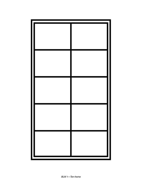 Ten Frame Template Printable | Ten frame, Math examples, Relief teaching ideas