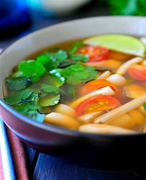 Vegetarian Tom Yum Soup - Cilantro and Citronella