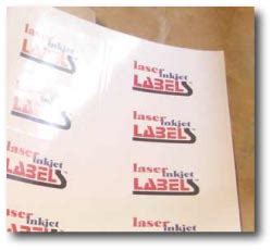 White High Gloss Labels for laser & inkjet printers.