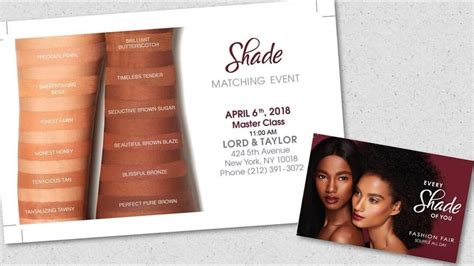 FASHION FAIR COSMETICS| SHADE MATCHING EVENT| MASTERCLASS - YouTube