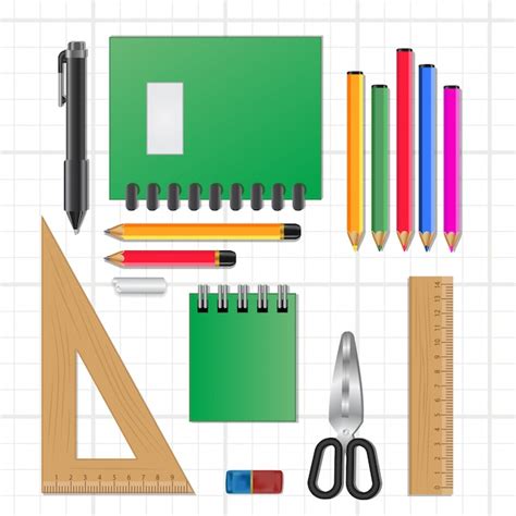 Premium Vector | School tools set