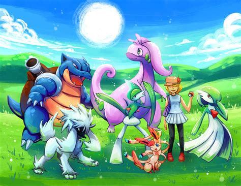 pokemon team commission: by michellescribbles on DeviantArt