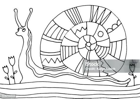 Halaman Mewarnai Siput Dekoratif Yang Indah Ilustrasi Stok - Unduh ...