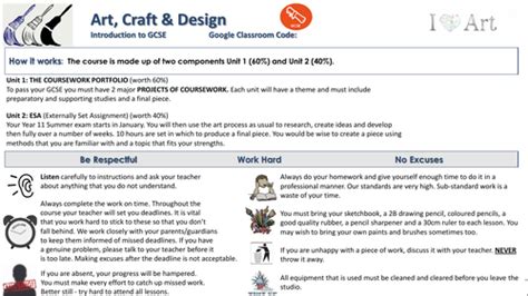 GCSE Art and Design booklet (edexcel assessment objectives summarised) | Teaching Resources