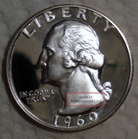 1960 Proof Washington Quarter - Silver - Cameo Contrast Obverse & Reverse