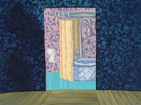 SpongeBob Bathroom Original Animation Background + Cel