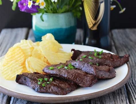 Grilled Red Wine and Garlic Elk Steak Recipe - Cooking With Ruthie