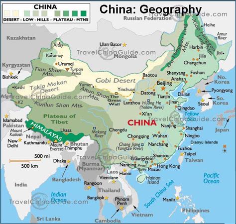 China Geography Map - TravelChinaGuide.com