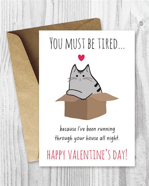 DIY Valentine Card Printable Funny Valentine Cards Funny Cat - Etsy | Diy valentines cards ...