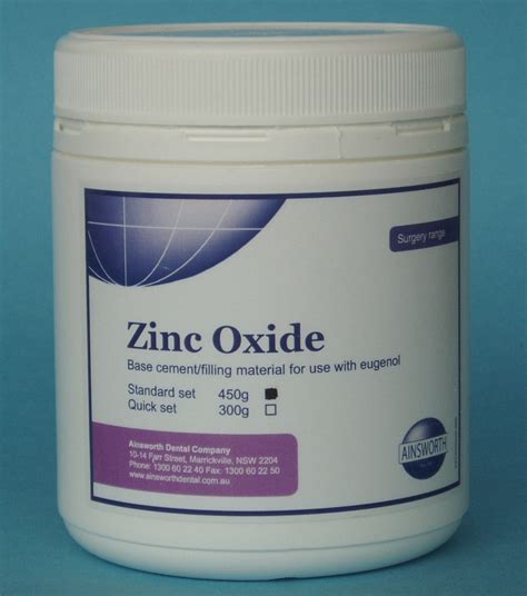 Zinc Oxide B.P. 454Gr – Ainsworth Dental Company