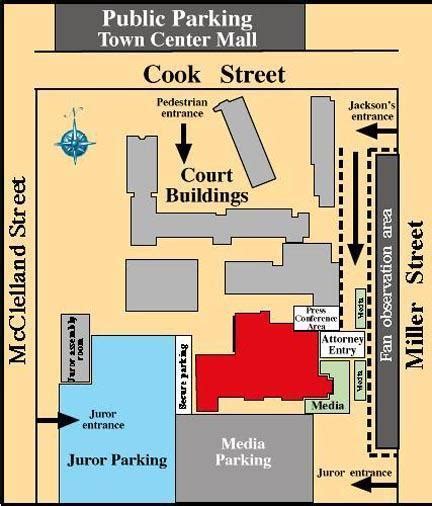 A map of the Santa Maria Courts Complex, site of the Michael | Local ...