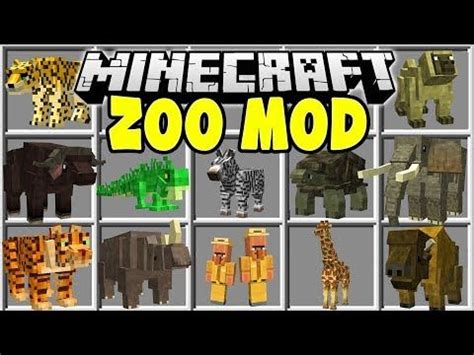 Minecraft ZOO MOD | CATCH WILD ANIMALS AND BUILD YOUR OWN MINECRAFT ZOO!! - YouTube | Minecraft ...