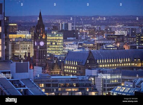 Manchester Skyline Night High Resolution Stock Photography and Images ...