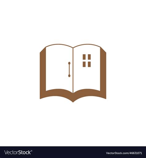 Book house logo design abstract Royalty Free Vector Image