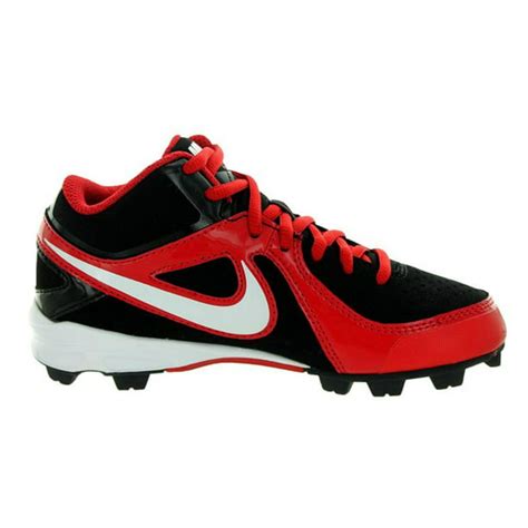 NIKE MVP KEYSTONE 3/4 LE GS BLACK/WHITE RED CHILDS MOLDED BASEBALL CLEATS 11C - Walmart.com ...