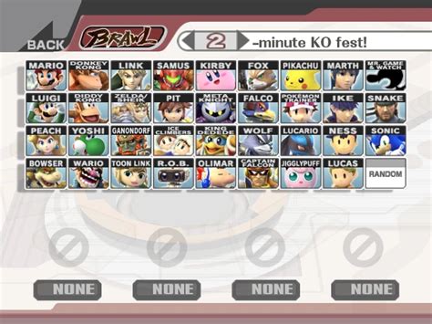 Ssbb Character List