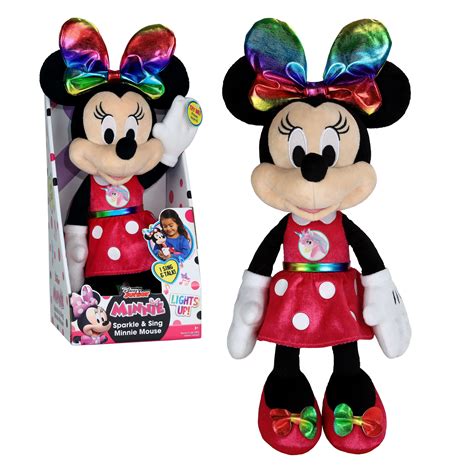 Disney Junior Minnie Mouse Sparkle & Sing 13-Inch Feature Plush, Ages 3+ - Walmart.com - Walmart.com