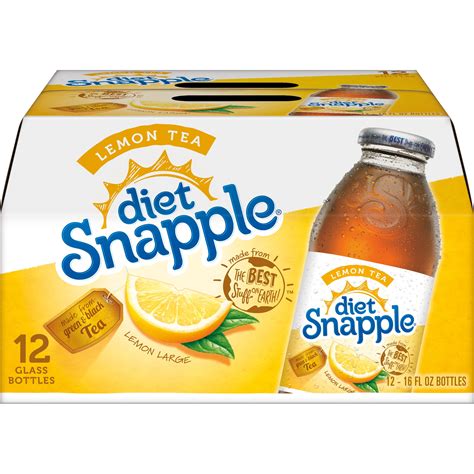 Snapple Diet Lemon Tea, 16 Fl. Oz., 12 Count - Walmart.com - Walmart.com