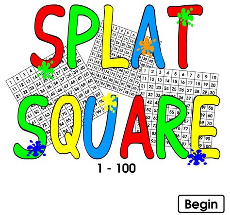 Fun with a hundreds chart: splat square | Classroom - Math | Pinterest