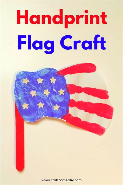 Handprint flag craft patriotic kids craft – Artofit