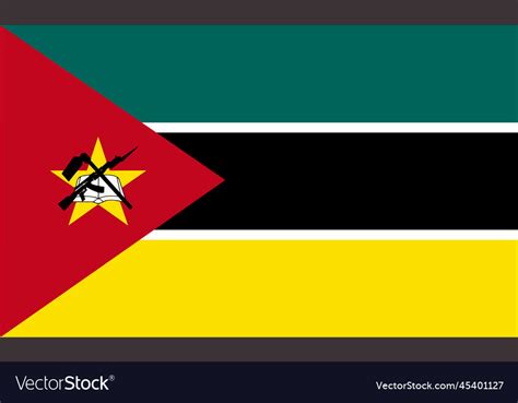 Mozambique flag design Royalty Free Vector Image