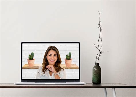 Minimalist Zoom Background, Home Office Zoom Backdrop, Shelf and Plant ...