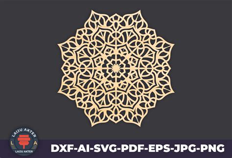 3d Mandala Svg Files for Cricut Graphic by LaijuAkter · Creative Fabrica