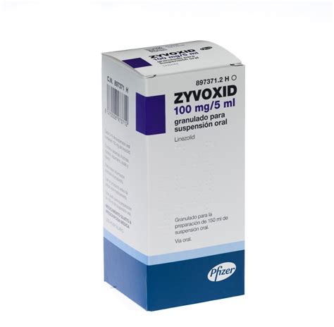 ZYVOXID 100 mg/5 ml GRANULADO PARA SUSPENSION ORAL, 1 frasco de 150 ml.