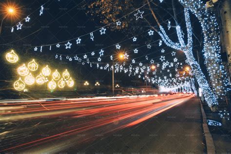 Christmas Street Lights - Stock Photos | Motion Array