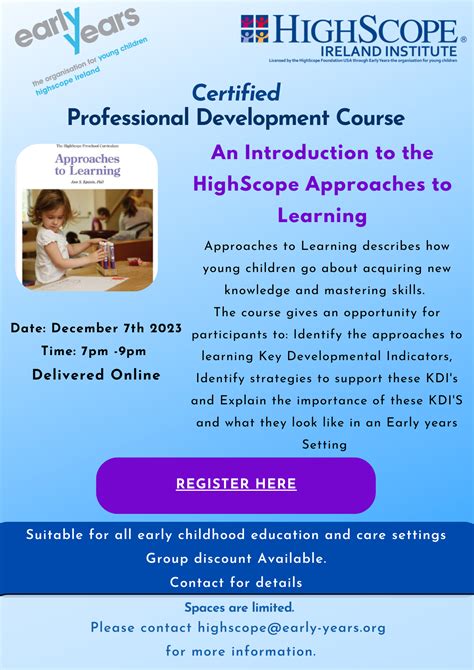 Highscope Training — Early Years - the organisation for young children