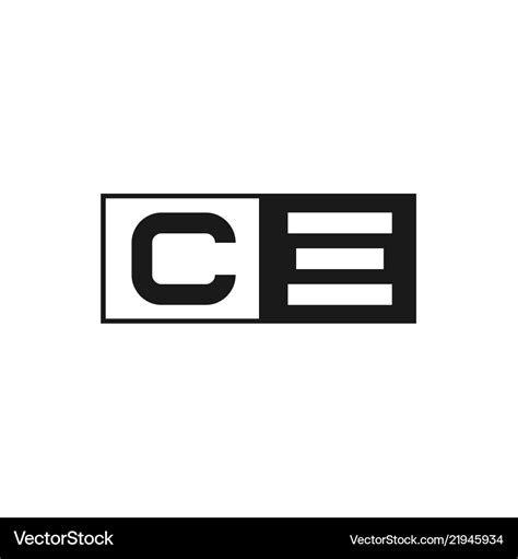 Initial letter ce logo template design Royalty Free Vector