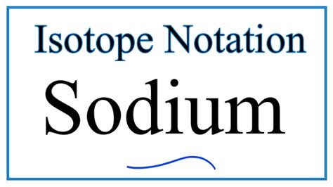 Notation for Isotopes of Sodium (Na) - YouTube