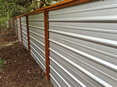 Modern Corrugated Metal Fence Design