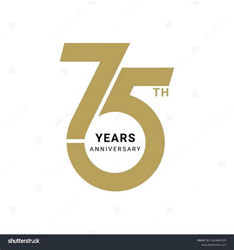 Luxury 75th Birthday Logo 75 Years Celebration Vector - vrogue.co