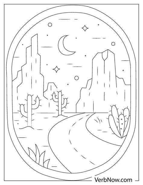 Free DESERT LANDSCAPE Coloring Pages & Book for Download (Printable PDF ...