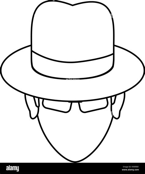 suspicious looking man icon image criminal vector illustration design ...